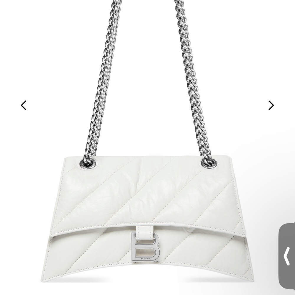 WOMEN'S CRUSH SMALL CHAIN BAG QUILTED IN OPTIC WHITE